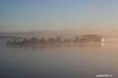 Волга, раннее утро, туман